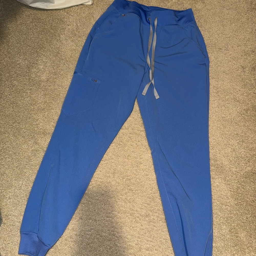 Women CEIL BLUE FIGS JOGGER SCRUB PANTS HIGH WAISTED SIZE SMALL